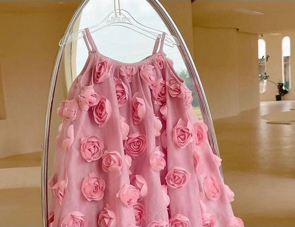 Váy công chúa 2s hoa hồng s120