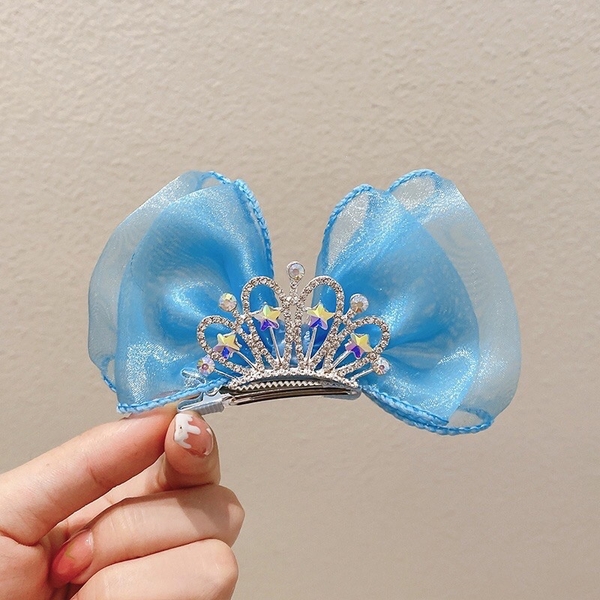 Kẹp nơ vương miện gắn đá