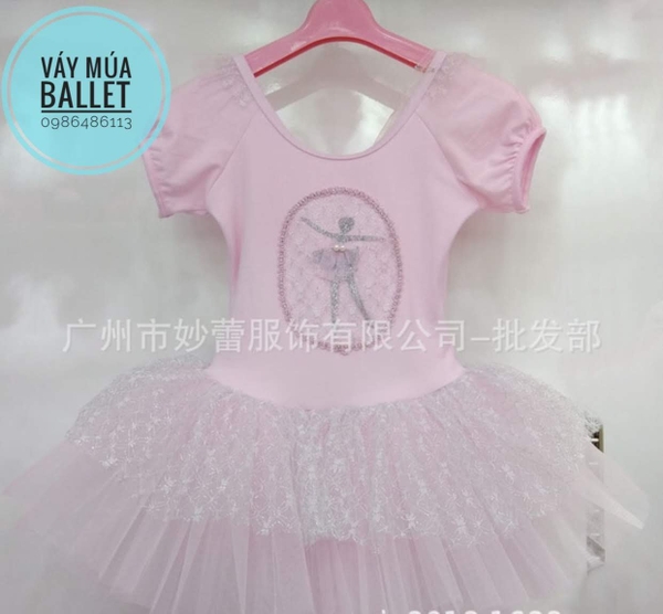 Váy múa girl phối ren kim tuyến Barbie