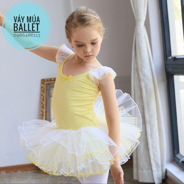 Váy múa tay tiên phối màu (trắng, đỏ, vàng, hồng)