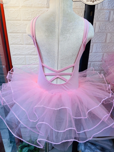 Váy múa 2 dây kép đan lưng nhiều màu