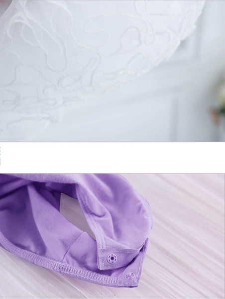 Set áo váy múa tím phối trắng