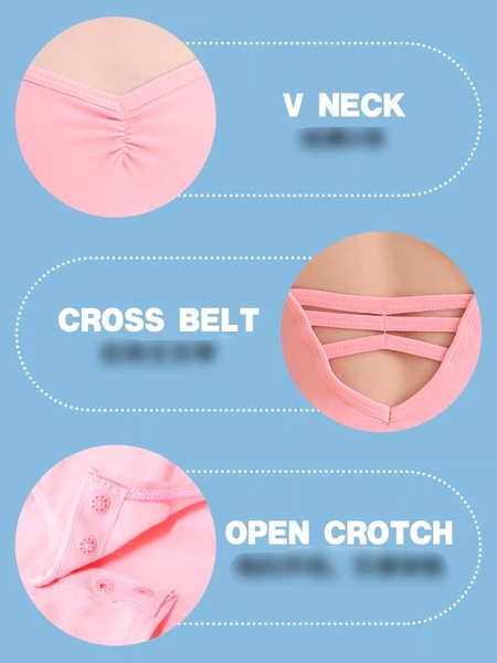 Áo tập múa dây đan đáp ngực