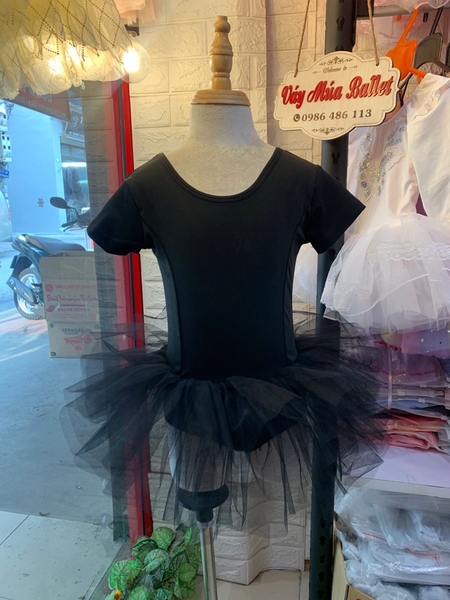 Váy múa basic thun ngắn tay