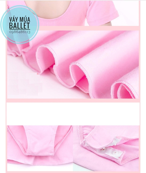 Váy tập múa cotton tay ngắn