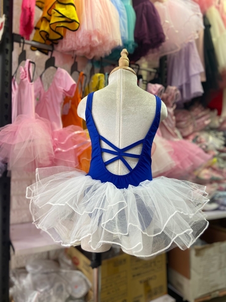 Váy múa dây đan xanh coban