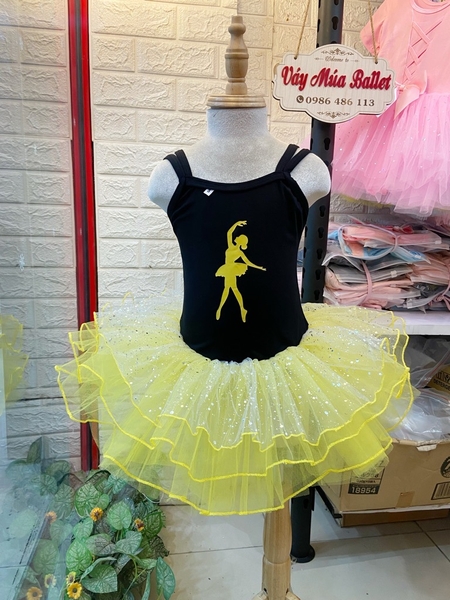 Váy múa dây đan lưng girl lấp lánh