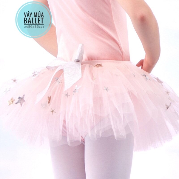Chân váy sao lấp lánh nơ