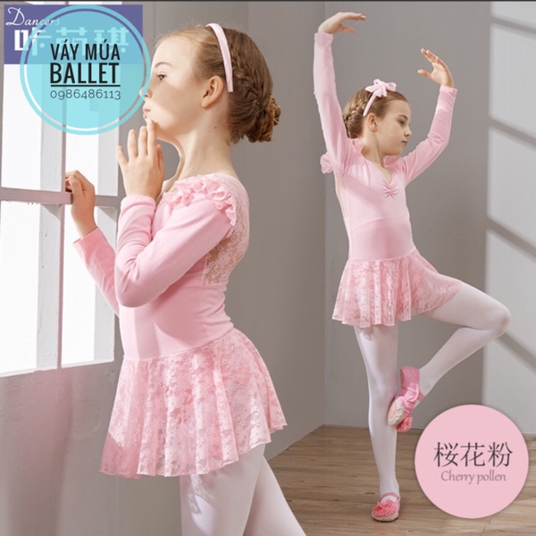 Váy tập múa ren dài