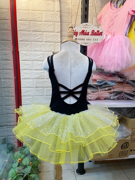 Váy múa dây đan lưng girl lấp lánh