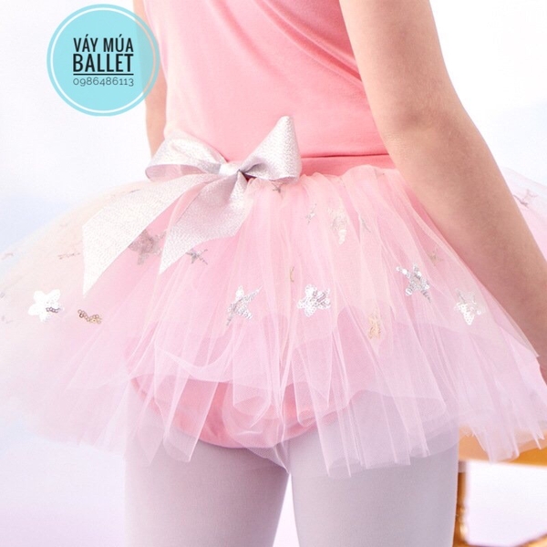 Chân váy sao lấp lánh nơ