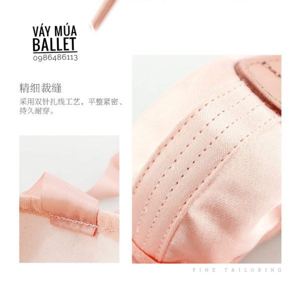 Giày múa ballet mũi cứng kèm lót silicol người lớn, trẻ em