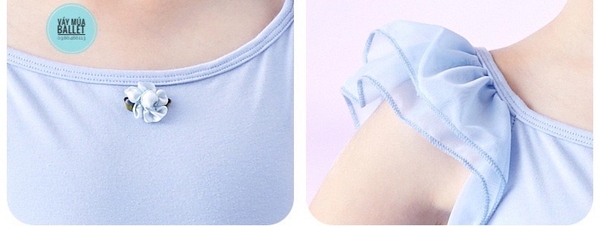 Váy múa tiên von phối màu (hồng, xanh, đen)