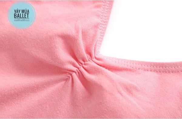 Set áo váy múa basic tay ngắn (hồng, tím, xanh)