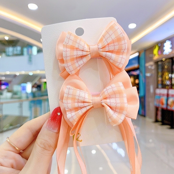 Set 2 kẹp tóc nơ ruy băng