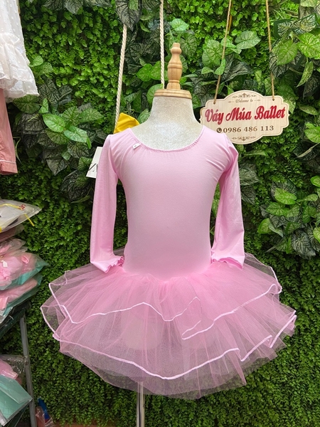 Váy múa nơ lưng dài tay