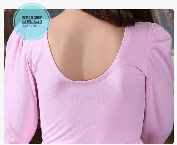 Váy múa nơ sao hoa lấp lánh tay ngắn