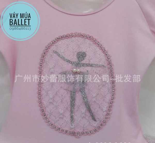 Váy múa girl phối ren kim tuyến Barbie