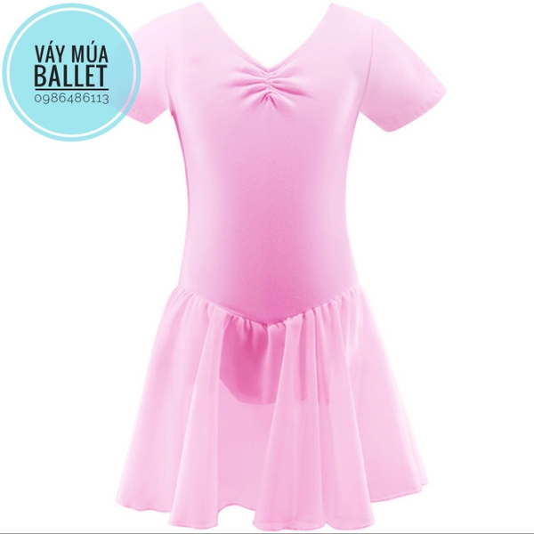 Váy tập múa tay ngắn chân voan