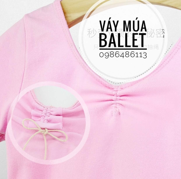 Váy ballet tập cotton dài hồng