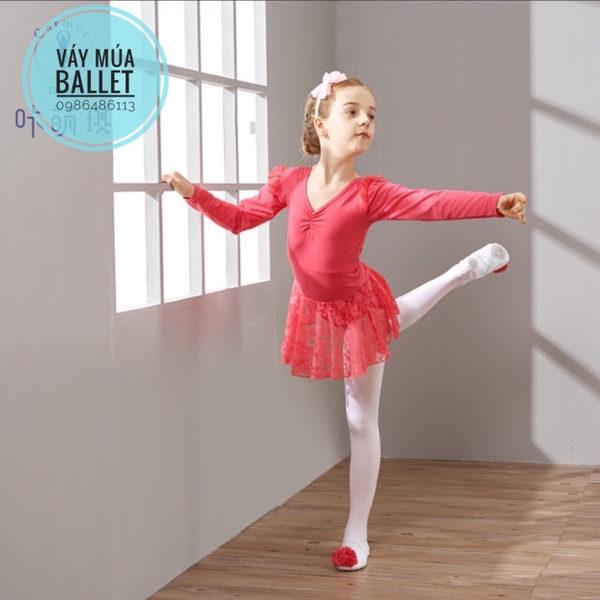 Váy tập múa ren dài