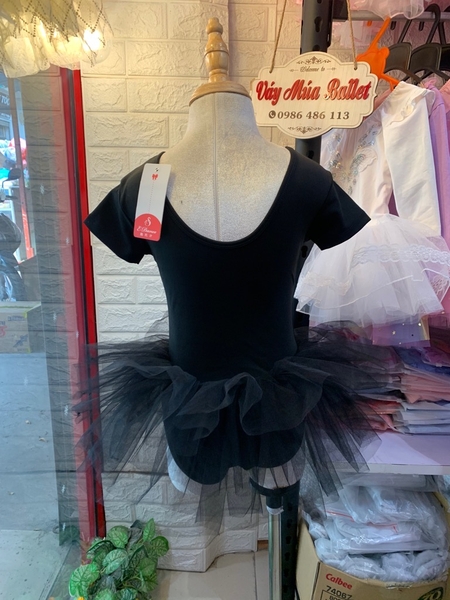 Váy múa basic thun ngắn tay