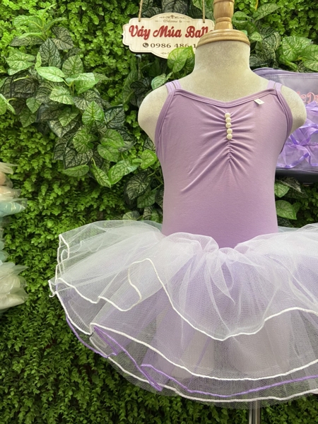 Váy múa 2 dây kép đan lưng nhiều màu