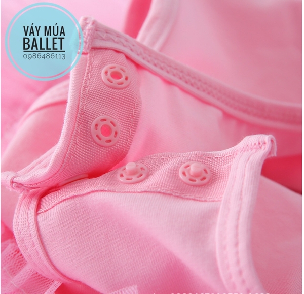 Set áo váy múa phối ren tay lưng