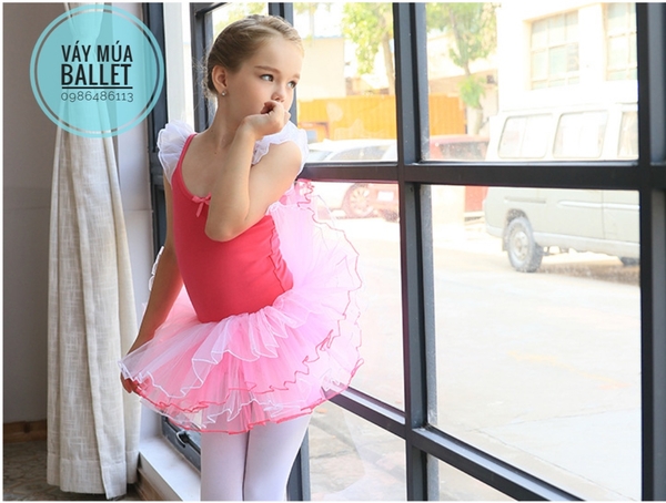 Váy múa tay tiên phối màu (trắng, đỏ, vàng, hồng)
