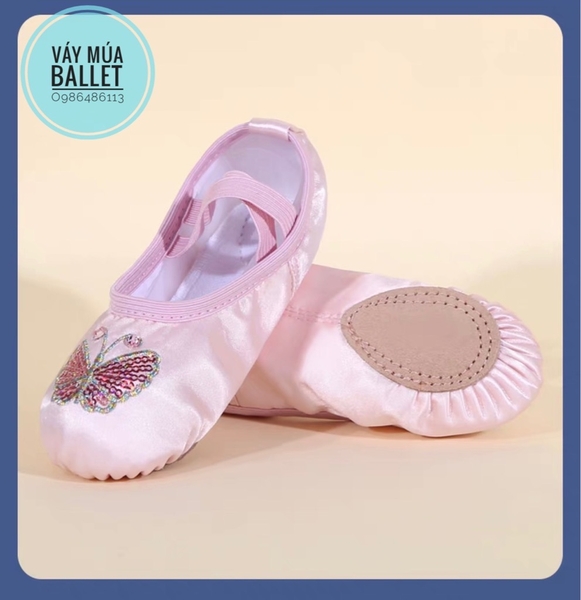 Giày vải múa satin bướm kimsa