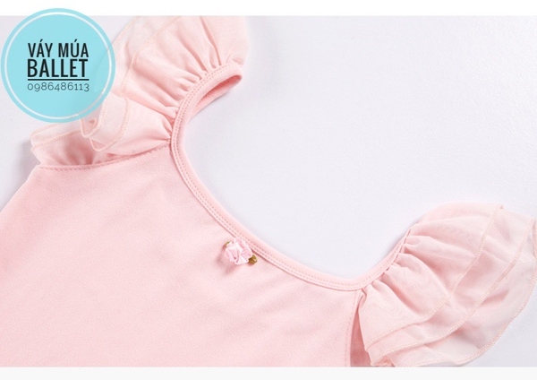 Váy tập múa tiên voan 2 tầng (hồng, xanh, tím, đen)