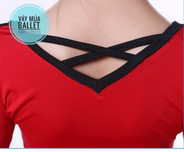 Bộ khiêu vũ dance thun 2 tầng dài tay