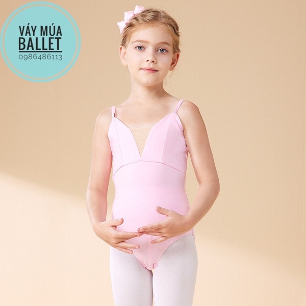 Áo tập múa 2 dây V đáp ngực (nhiều màu)