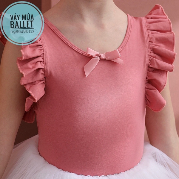 Set áo váy múa bèo vai đan lưng (nhiều màu)