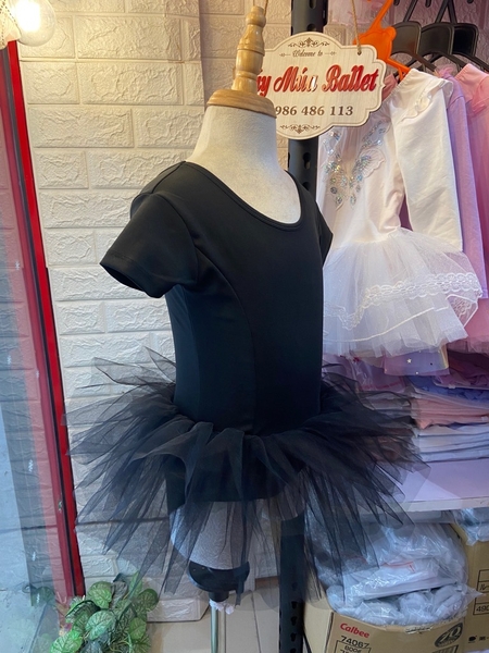 Váy múa basic thun ngắn tay