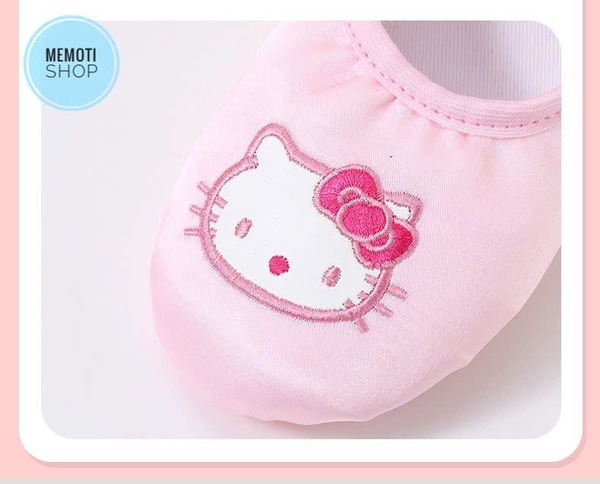Giày múa satin mềm (kitty, vương miện, nơ)