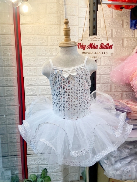 Váy múa 2 dây kimsa viền kim tuyến