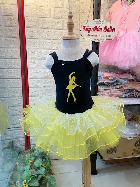 Váy múa dây đan lưng girl lấp lánh