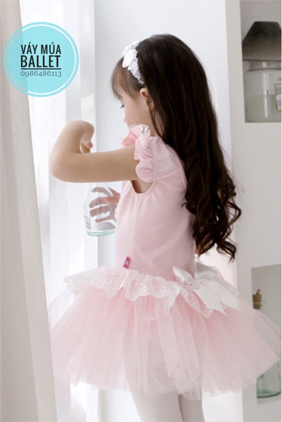 Váy múa cầu ngực ren 3 nơ