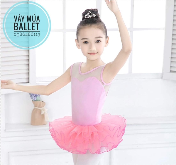 Set áo váy múa cutout lưng buộc nơ (2 màu)