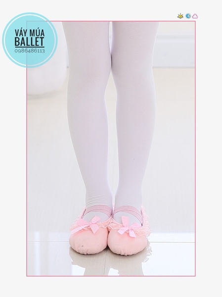 Giày vải múa viền ren kem