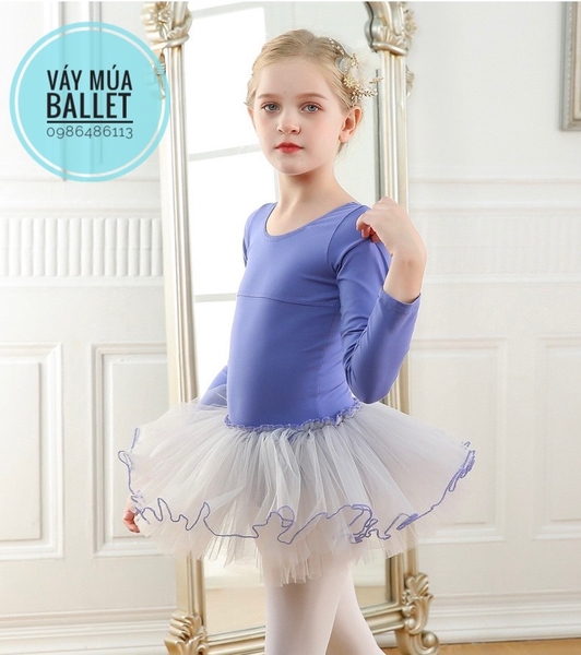 Váy múa đan lưng dài tay