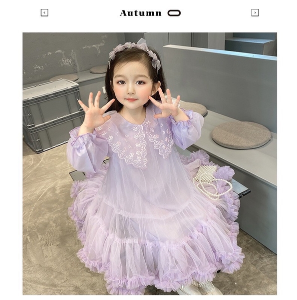 Váy công chúa tím bồng bềnh