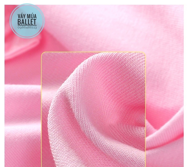 Váy múa tay tiên nơ đáp ngực (hồng, tím)