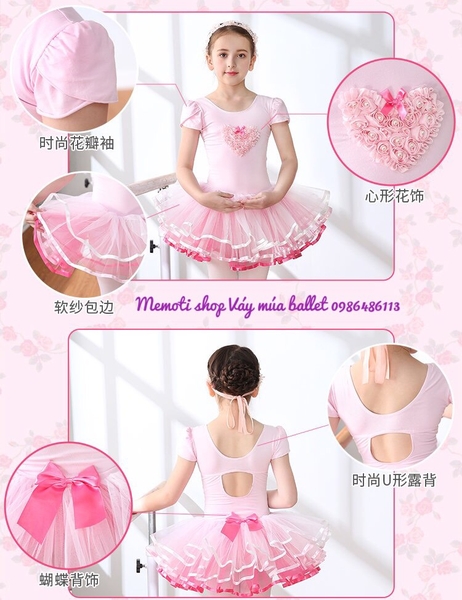 Váy múa kết tim hoa ngọc