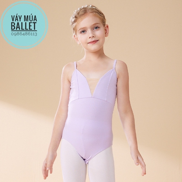 Áo tập múa 2 dây V đáp ngực (nhiều màu)