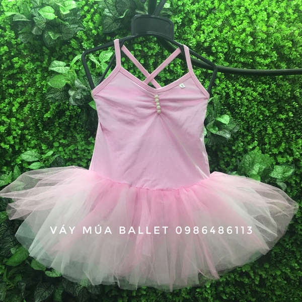 Váy múa 2 dây 5 tầng phối màu