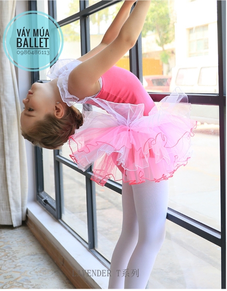 Váy múa tay tiên phối màu (trắng, đỏ, vàng, hồng)