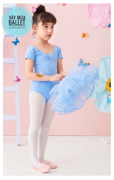 Chân váy múa xòe bồng 4 tầng (tím, xanh, hồng, đen, trắng)