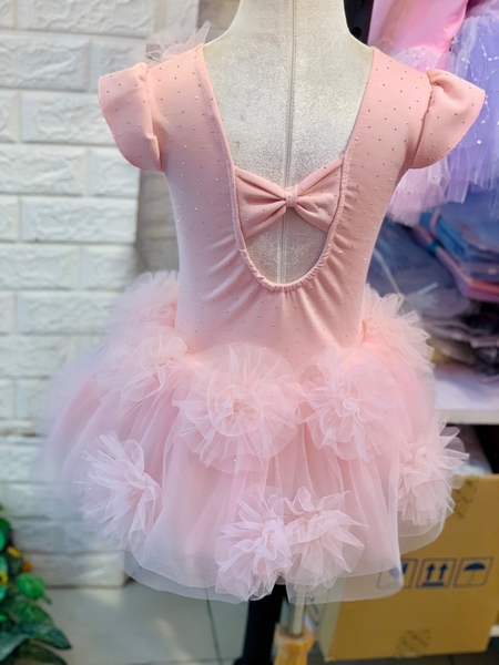 Váy múa cotton đá tiên hoa voan mềm